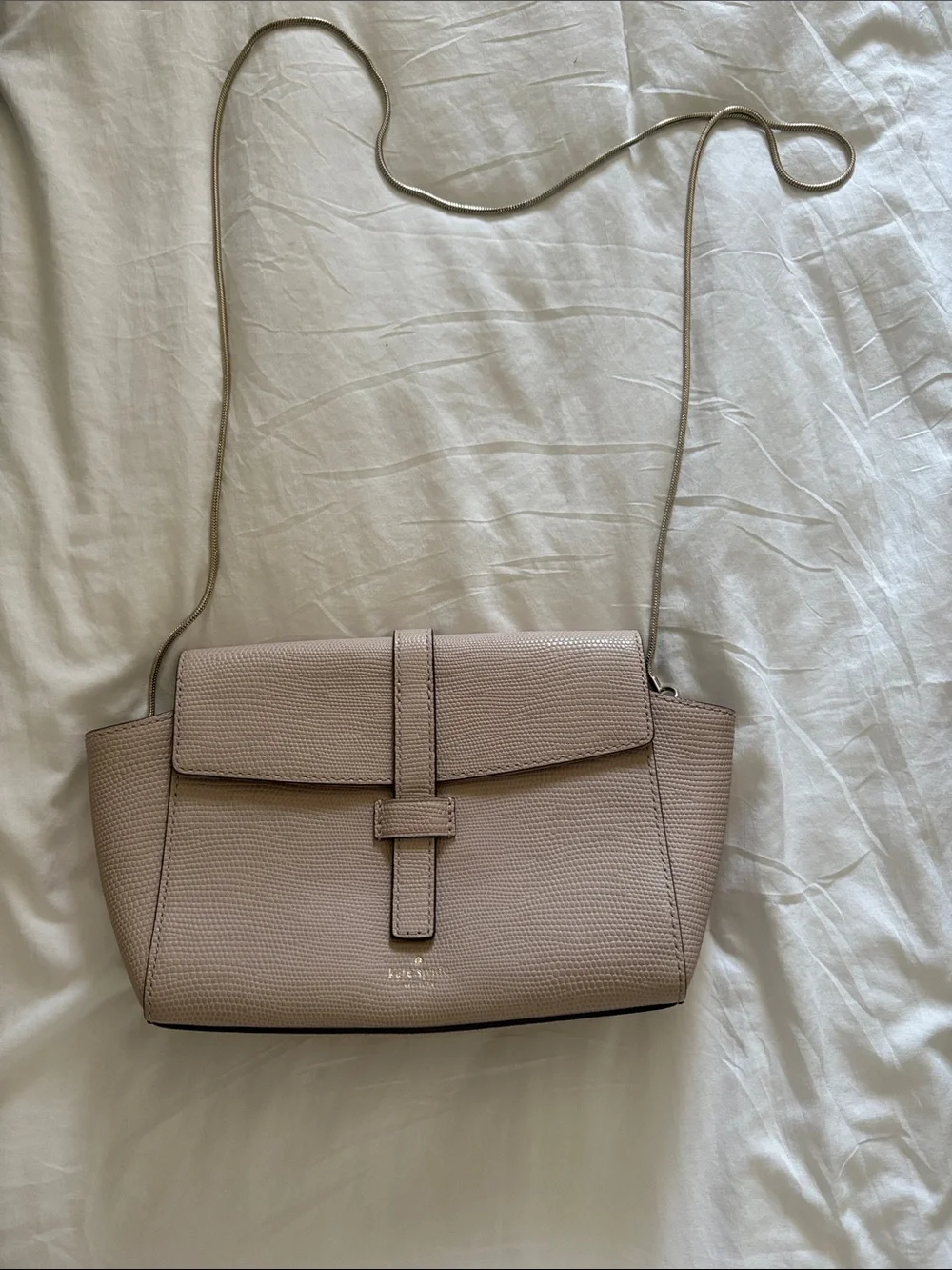 kate spade Pebbled Leather Crossbody in Light Taupe